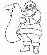 Santa Coloring Christmas Claus Pages Colouring List Gifts Printable Template Father Templates Print Reading Paper Drawing Crafts Color Sheets Popular sketch template