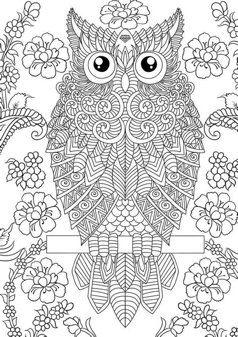 owl coloring pages pattern coloring pages  adult coloring pages