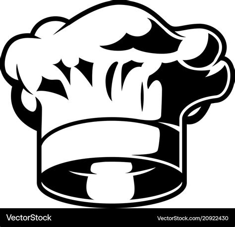 vintage monochrome chef hat template royalty  vector