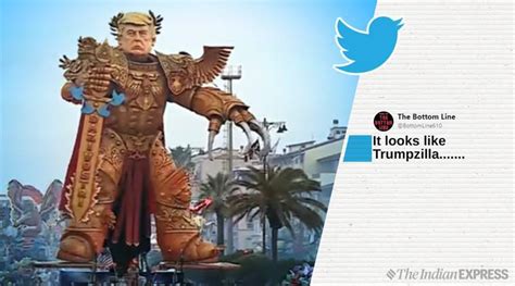 donald trumps huge god emperor float   italian parade  giving netizens nightmares