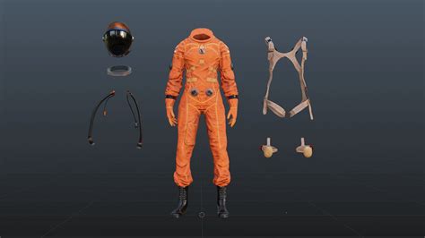 3d Model Midpoly Female Astronaut 3d Model Vr Ar Low Poly Cgtrader