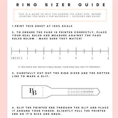 printable ring sizers kittybabylovecom  printable ring