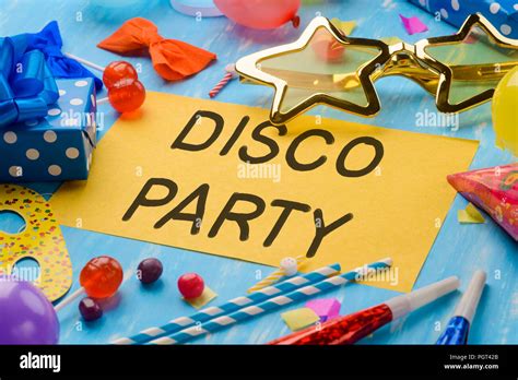 lustig disco party einladung stockfotografie alamy