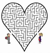 Wedding Coloring Pages Activities Maze Games Kids Book Colouring Printable Heart Print Cartoon Printables Theme Gif Labyrinthe Valentine Doolhof Mazes sketch template