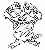 Pokemon Electabuzz Coloring Pages Pokémon Drawings Pikachu Morningkids sketch template