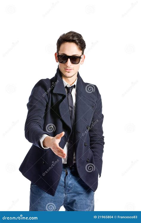 elegant man stock photo image  jeans suit outerwear