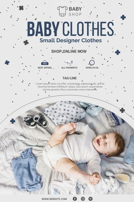 baby clothes template postermywall