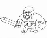 Clash Clans Coloring Pages Printable Barbarian Book King Print sketch template
