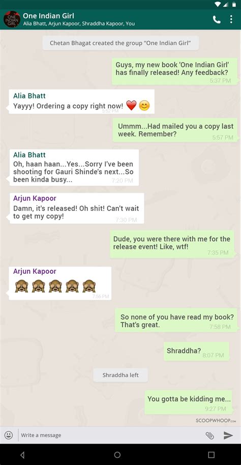 conversations of indian celebrities on their own whatsapp