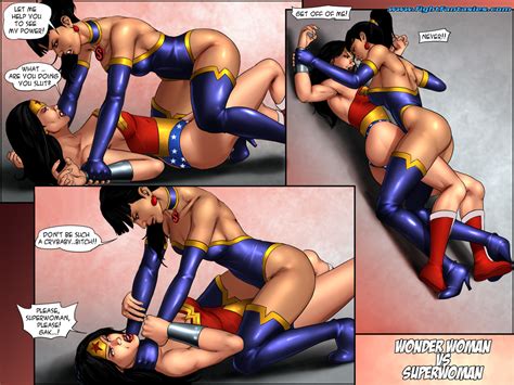 superwoman and wonder woman fight sexy superwoman art