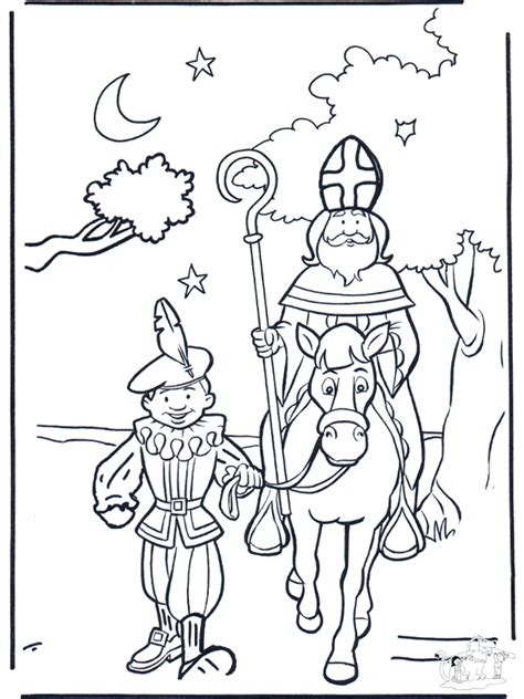 sint en piet sint nicolas coloring pages