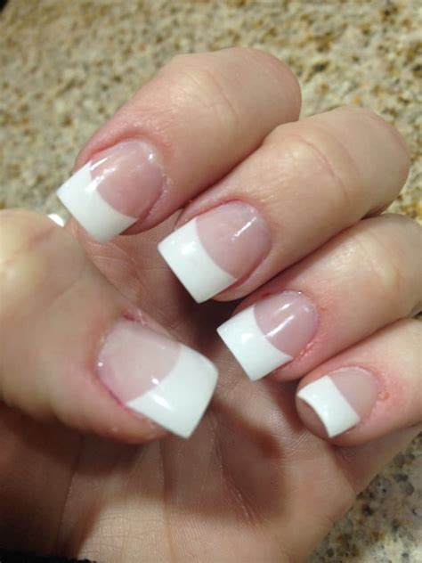 white tips  clear acrylic fill paid   tip including