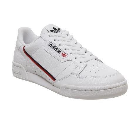 adidas  continental trainers white white scarlet navy  trainers