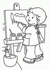 Coloring Painter Kid Kids Paint Kindergarten Painting Pages Little Printable Nicodemus Print Adults Sheet Popular Pdf Coloringhome sketch template