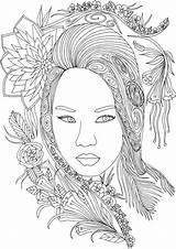 Coloring Pages Adult Printable Book Sheets Kids Colouring Faces Books Etsy Awesome People Face sketch template