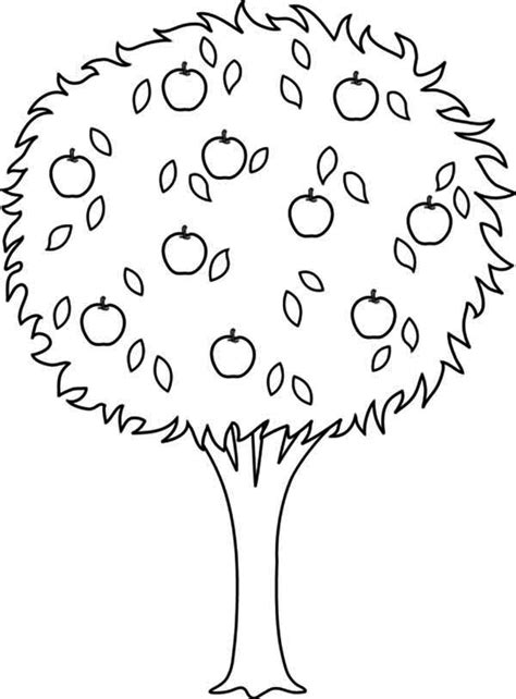 coloring page apple tree  nature printable coloring pages