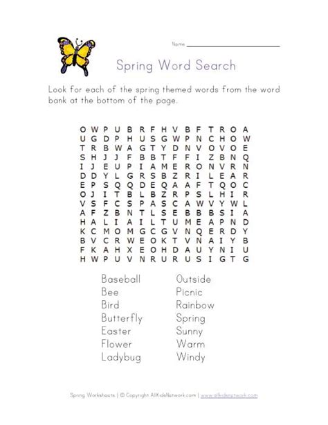 images  spring word search printable worksheets printable