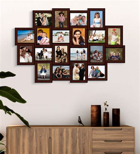 buy red synthetic wood     collage photo frame  elegant arts