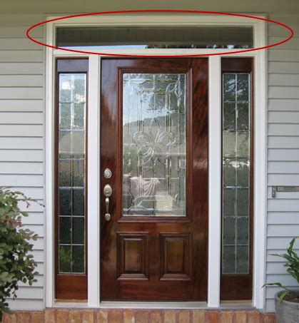 transoms separate doors  windows   door   extra light  enter  home