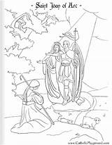 Coloring Arc Joan Saint 30th Catholic Print Feast sketch template