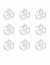 Om Coloring Chinmaya Mission Pages Kindergarten sketch template