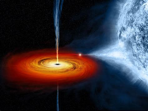 black hole captured eating a star then vomiting it back out by