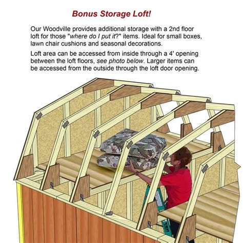 barns woodville  ft   ft wood storage shed kit