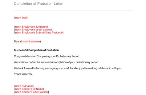 letter  completion  probation grcready