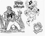 Scary Coloring Pages Halloween Pumpkin Evil Very Hand Printable Spiderman Drawing Getdrawings Getcolorings Color sketch template