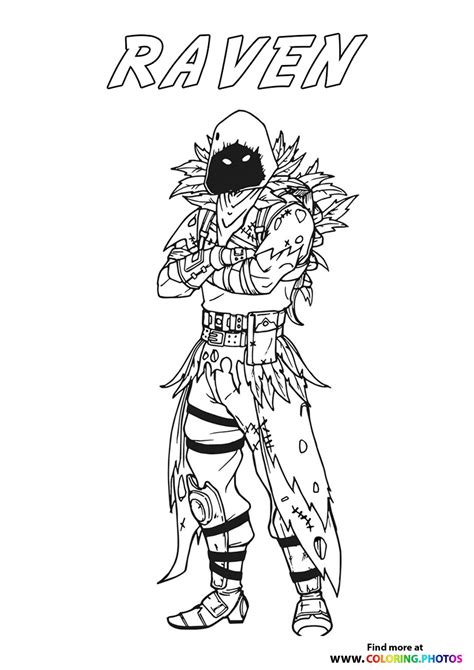 raven skin  fortnite coloring pages