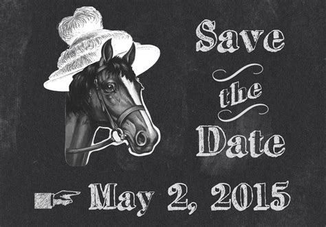 kentucky derby invitation save the date digital files instant etsy