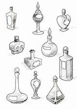 Potion Bottle Wonderland Alice Google Filler Sketches Flash Witch Cf sketch template