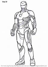 Ironman Marvel Dibujar Colorir Drawingtutorials101 Superhelden Divyajanani Facil Malvorlagen Zeichnen Endgame Ausmalbilder Ferro Armadura sketch template