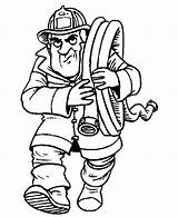 Fireman Coloring Pages Printable Kids Drawing Clipart Cliparts Firefighter Colouring Library Popular Hose Books Coloringhome sketch template