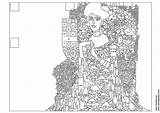 Klimt Gustav Coloring Pages Printable Large Paintings Famous sketch template