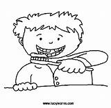 Brushing Teeth Brush Coloring Clipart Boy Drawing Clean Pages Tooth Clip Cliparts Kids Gif Keep Library Missing Color Habits Water sketch template