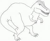 Coloring Tyrannosaurus Dinosaur Accurate sketch template