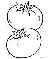 Coloring Library Tomato Food Vegetables Clip sketch template