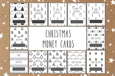 christmas printable money cards  pngs