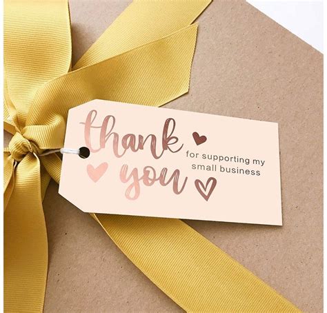 2x3 5 Inch Thank You For Supporting My Small Business Cards Etsy