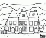 Cityscape Villages Towns Oncoloring sketch template