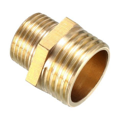 Brass Pipe Fitting Reducing Hex Nipple 1 2 Bsp Male X 3 8 Pt Male