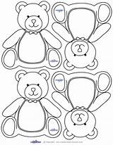 Bear Teddy Printable Baby Shower Coloring Template Pages Printables Kids Templates Blank Cards Cut Thank Shapes Bears Theme Showers Animal sketch template