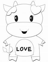 Coloring Cartoon Pages Cow Cute Printable Clipart Valentine Girl Cliparts Cows Valentines Girls Pic Library Comments Favorites Add sketch template