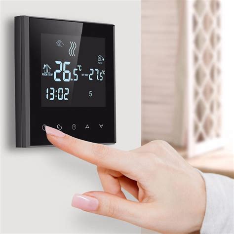 wifi floor heating thermostat  period programmable controlling temperature heating tool touch