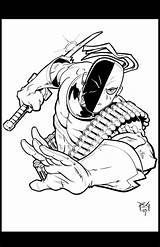 Deathstroke Commission Coloring Pages Deviantart Mask Template Comics sketch template