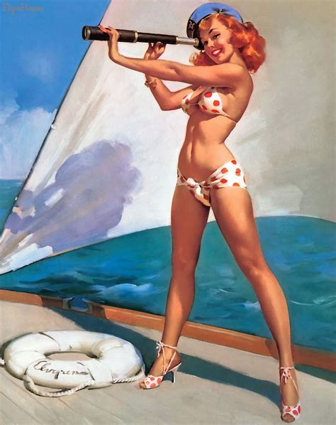 bikini telescope girl pop pin up vintage poster classic retro kraft