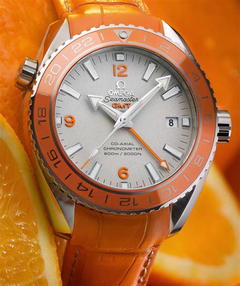 omega seamaster planet ocean orange ceramic time  watches