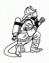 Coloring Pages Fireman Printable Kids Popular sketch template