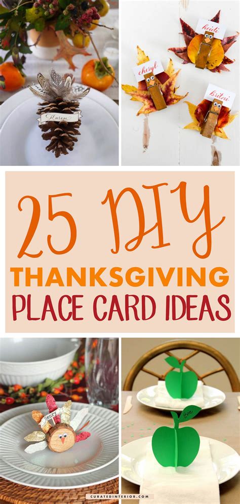 awesome diy thanksgiving place card ideas
